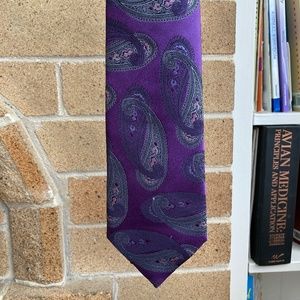 Paisley Silk Tie | Purple